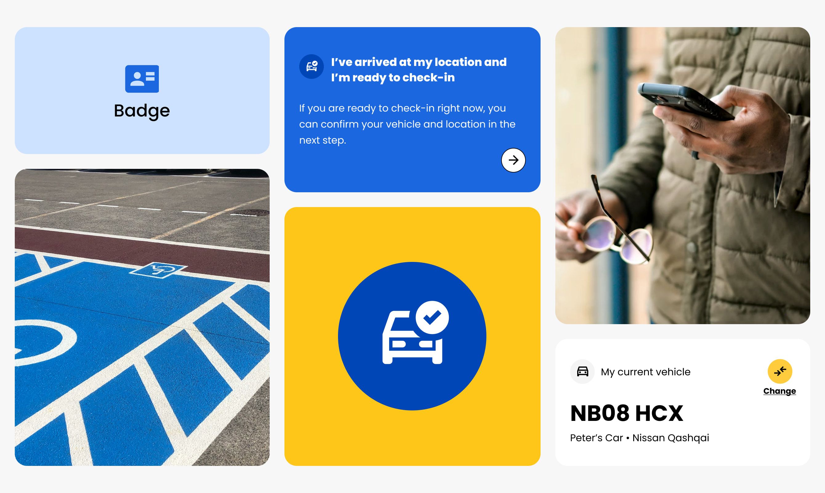 GroupNexus Blue Badge app UX by Komodo