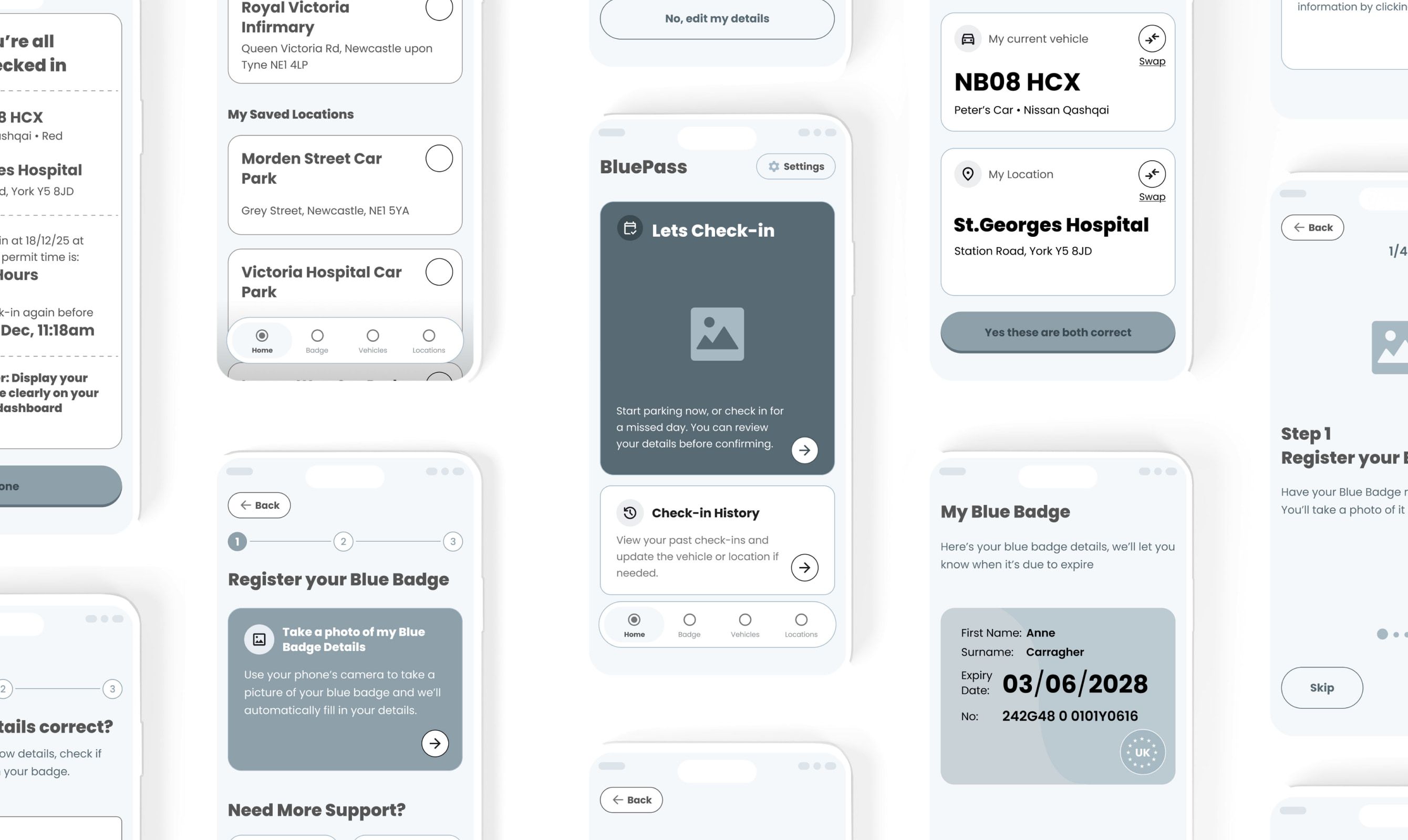 GroupNexus Blue Badge app UX by Komodo