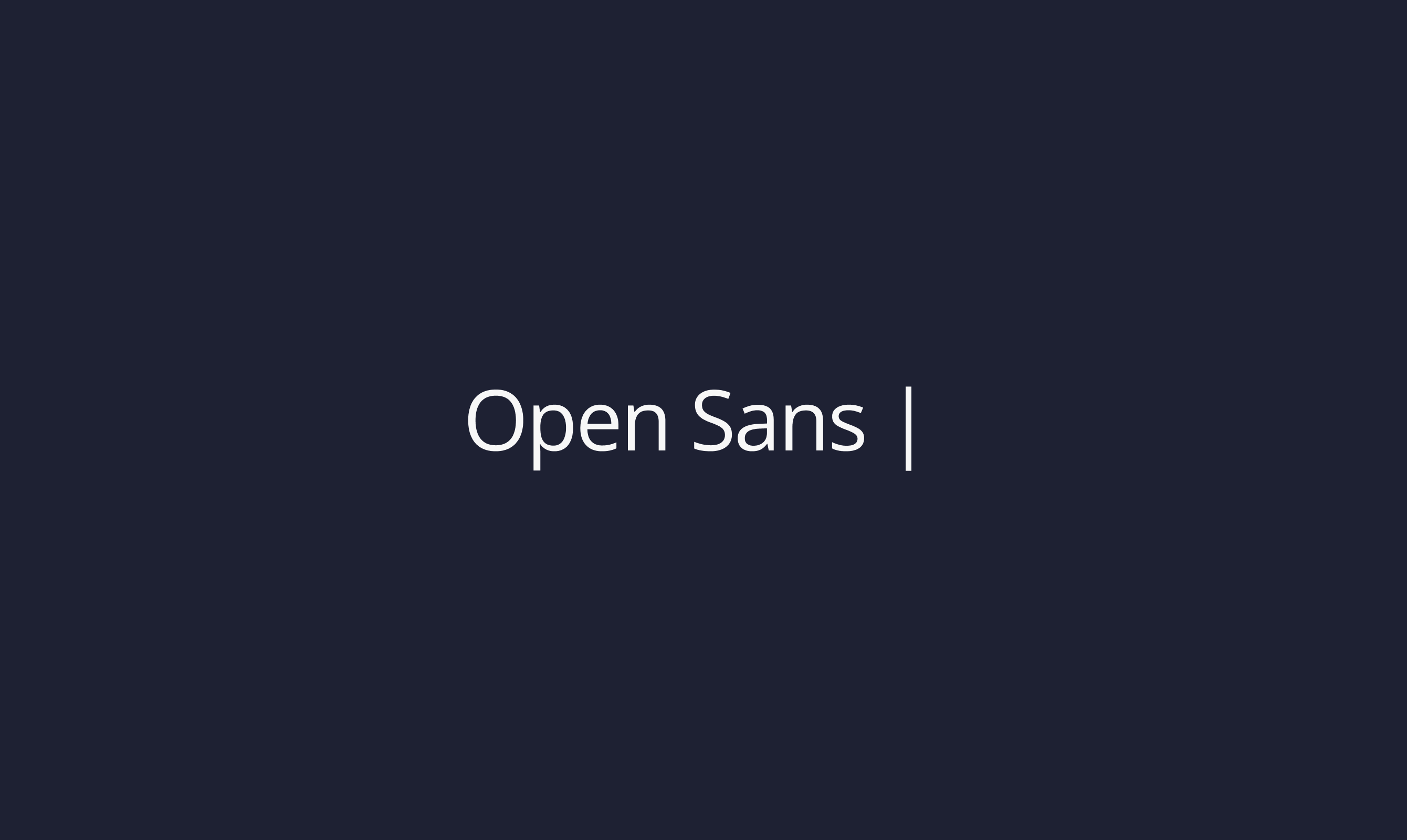 The Open Sans typeface