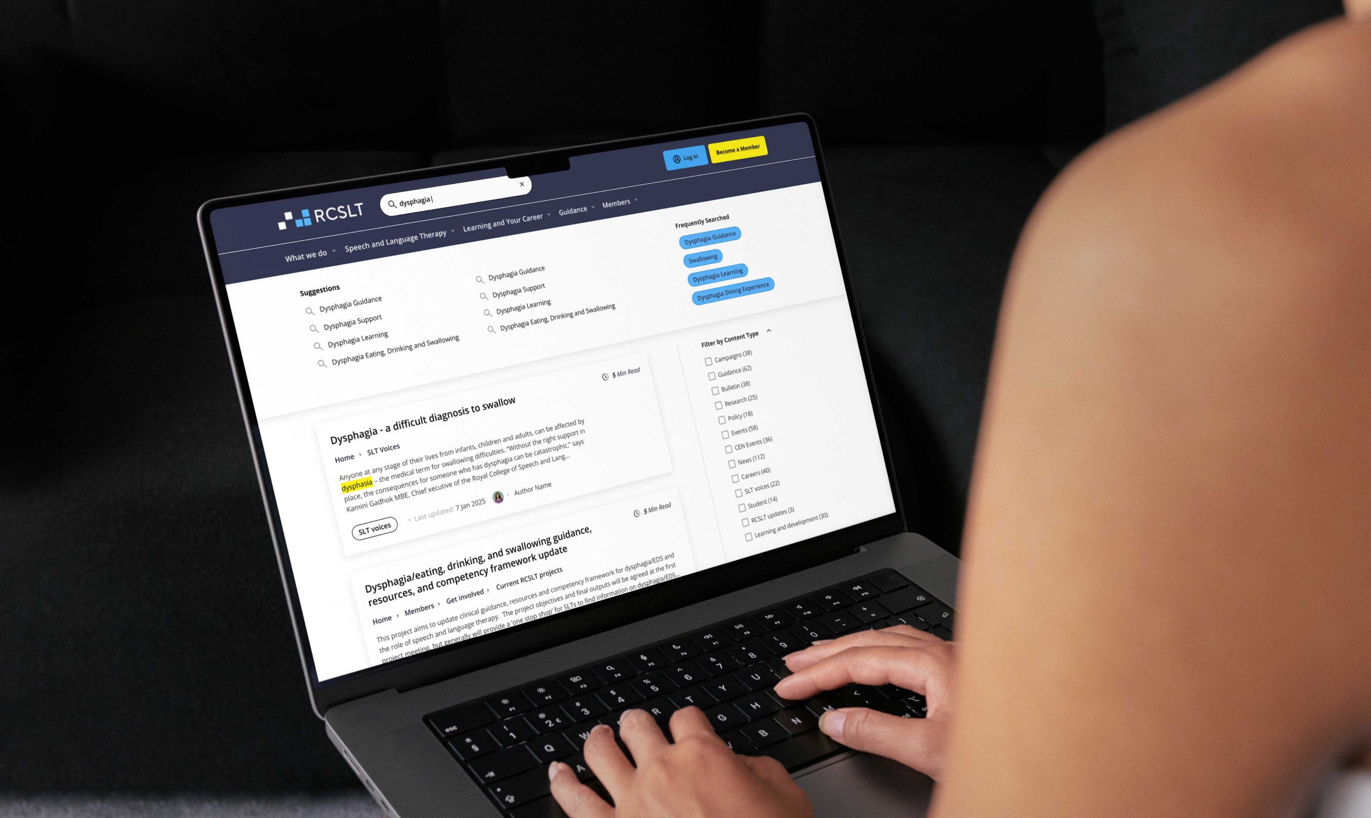 Searching the redesigned site