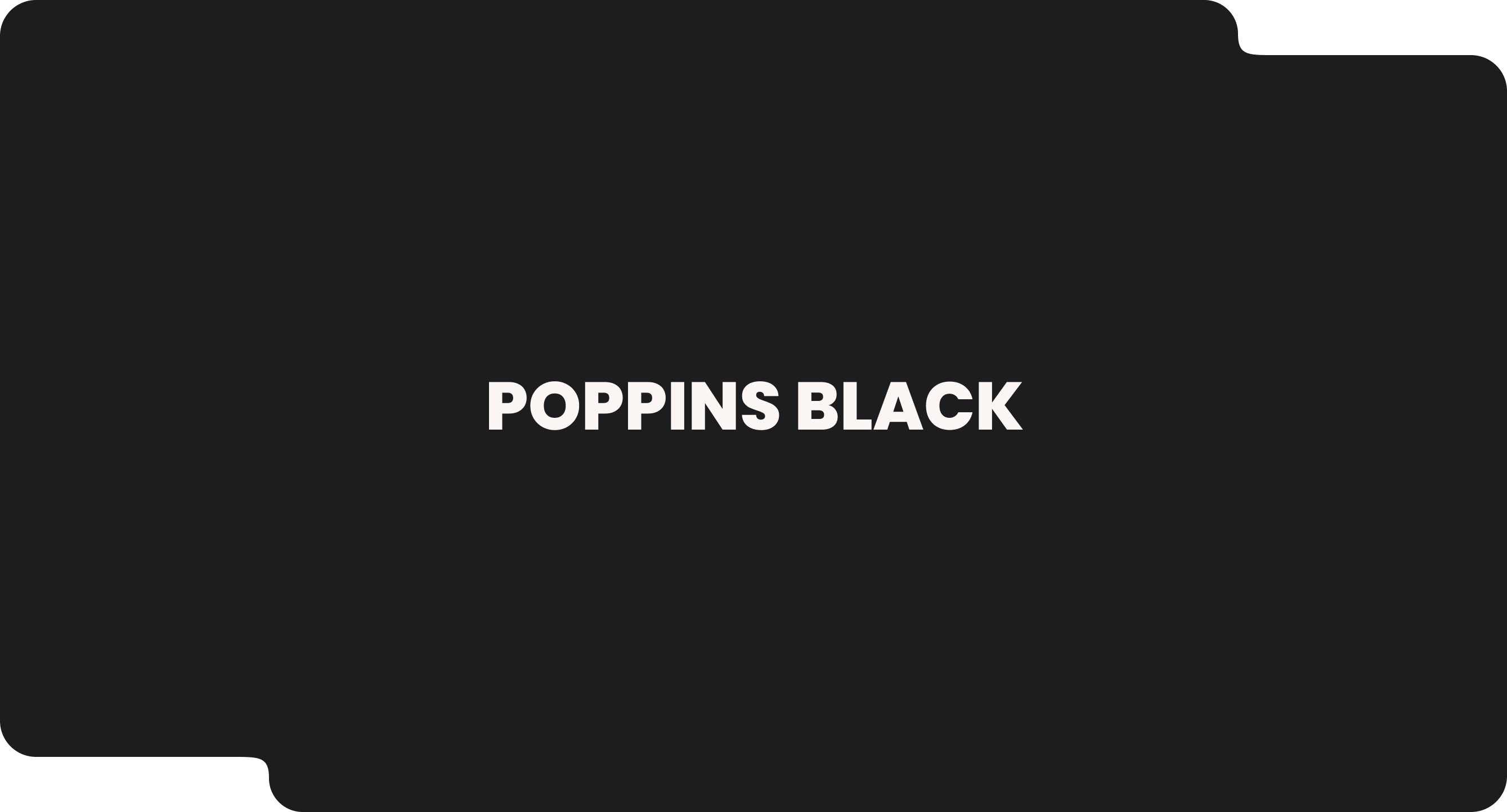 The Poppins typeface used across the brand