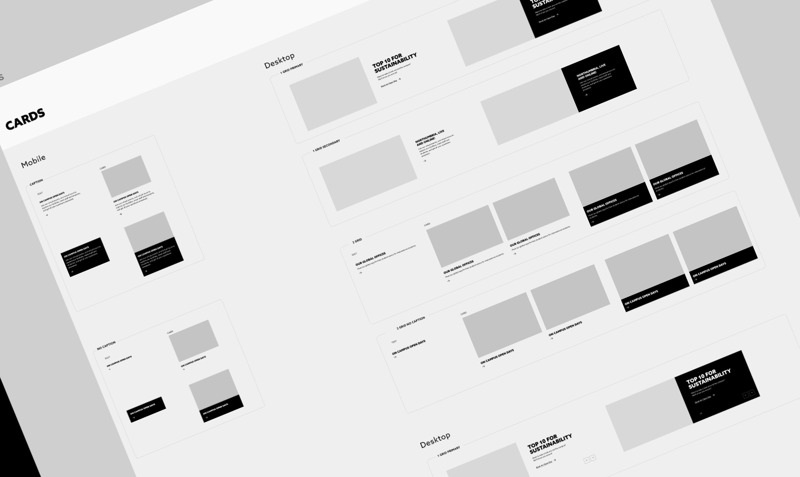 Content layouts explored