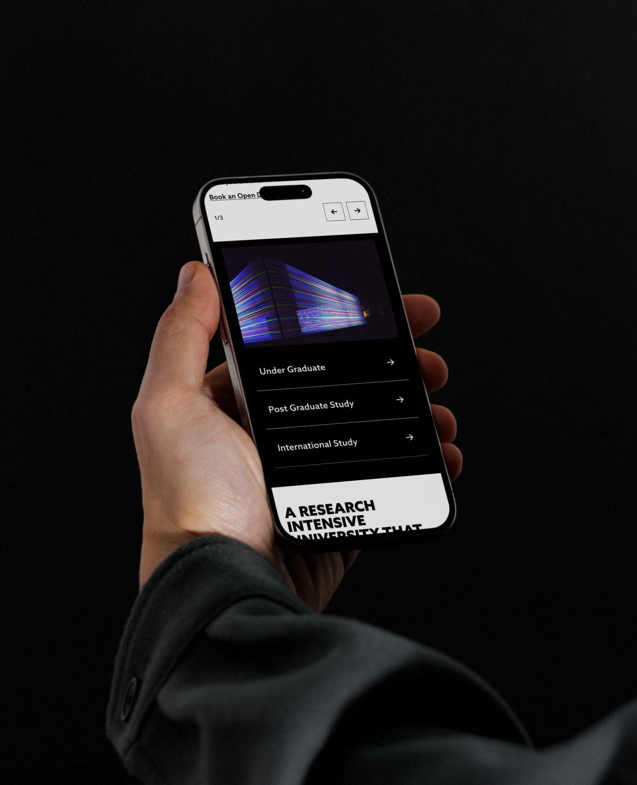 A course page on mobile
