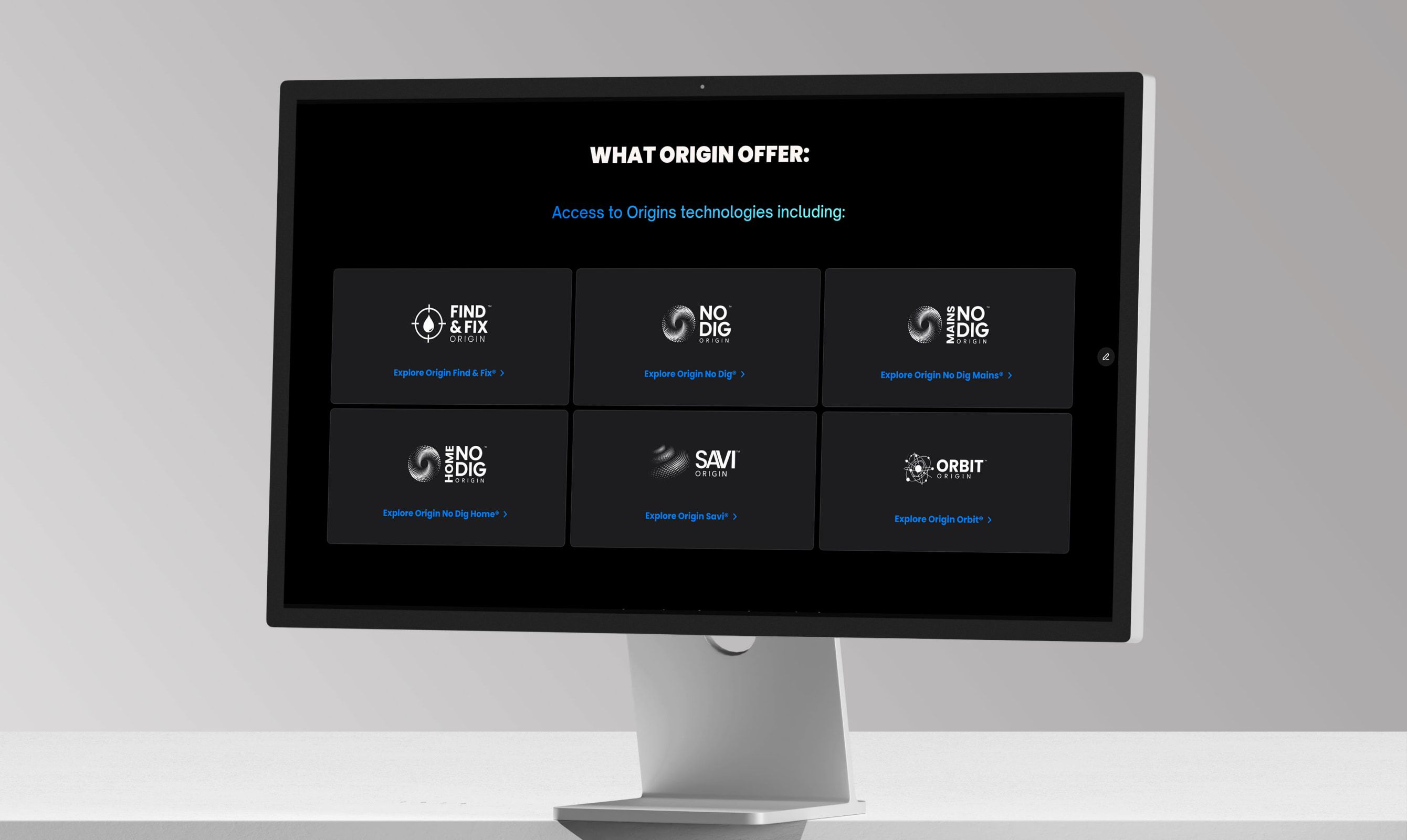 The website on a desktop display