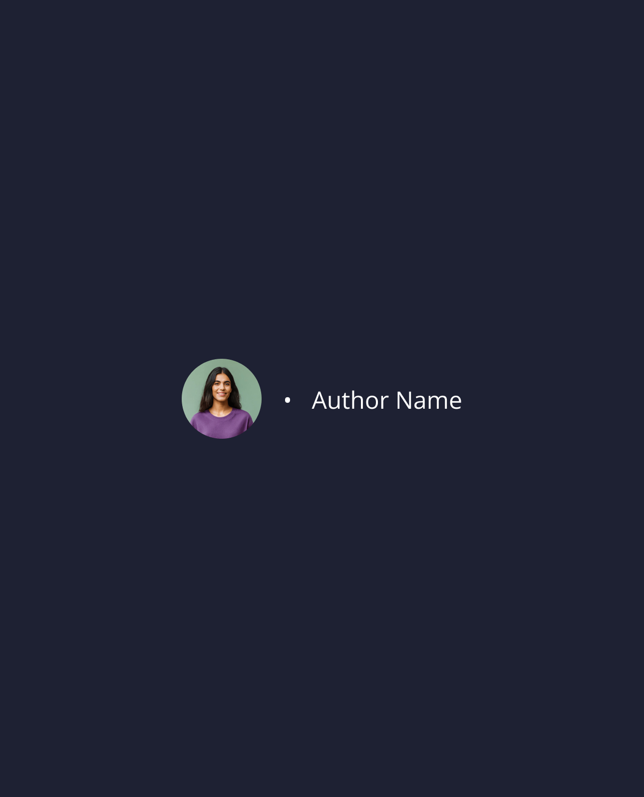 An article author component