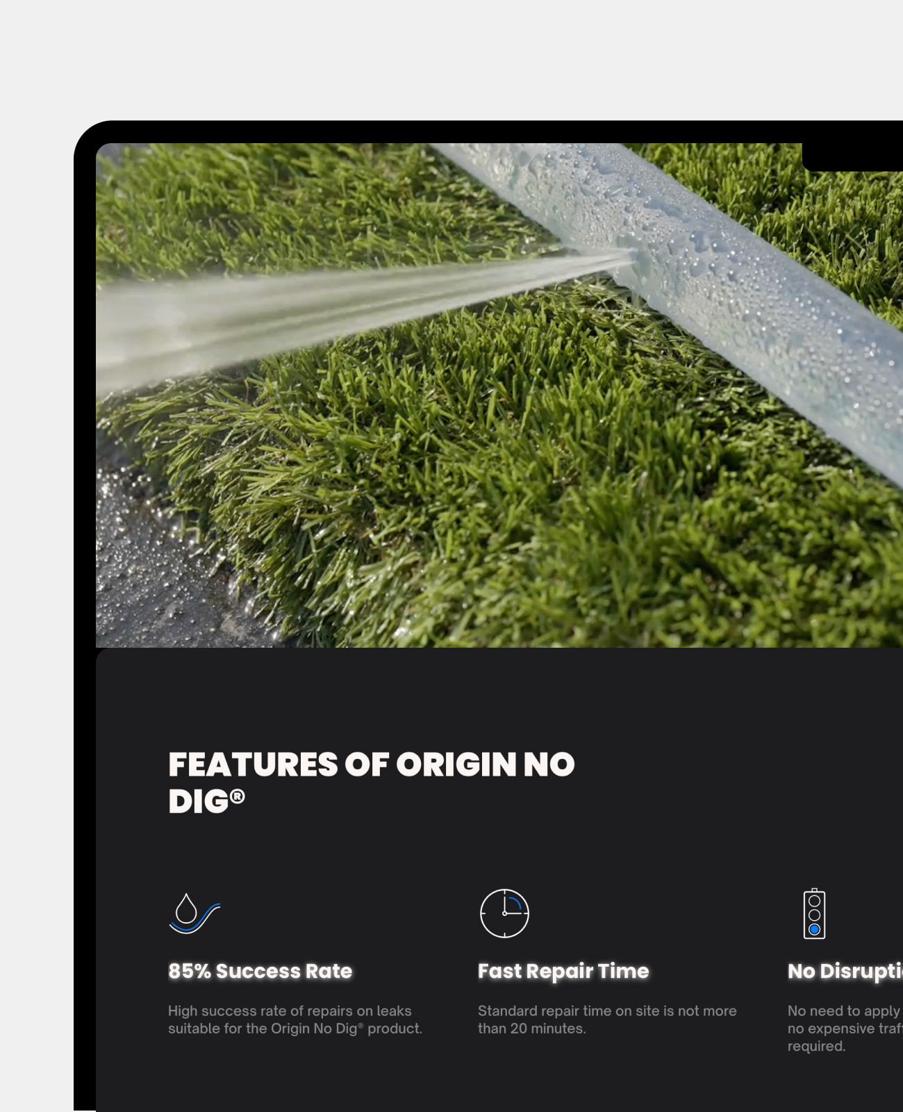 The No Dig product feature page