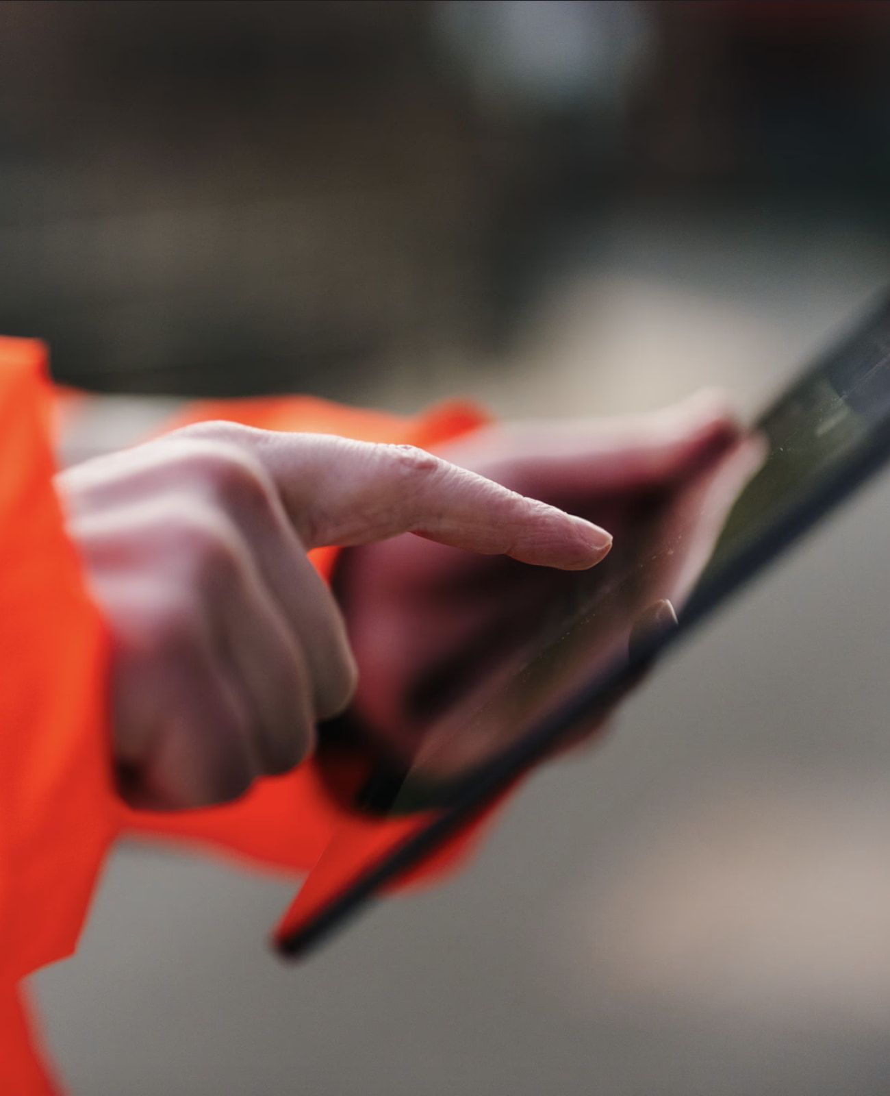A field worker using the Origin app on site