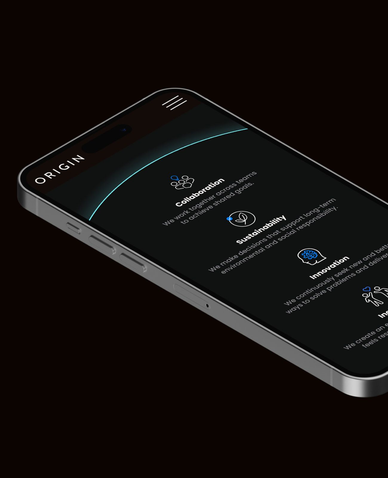 The site on a phone