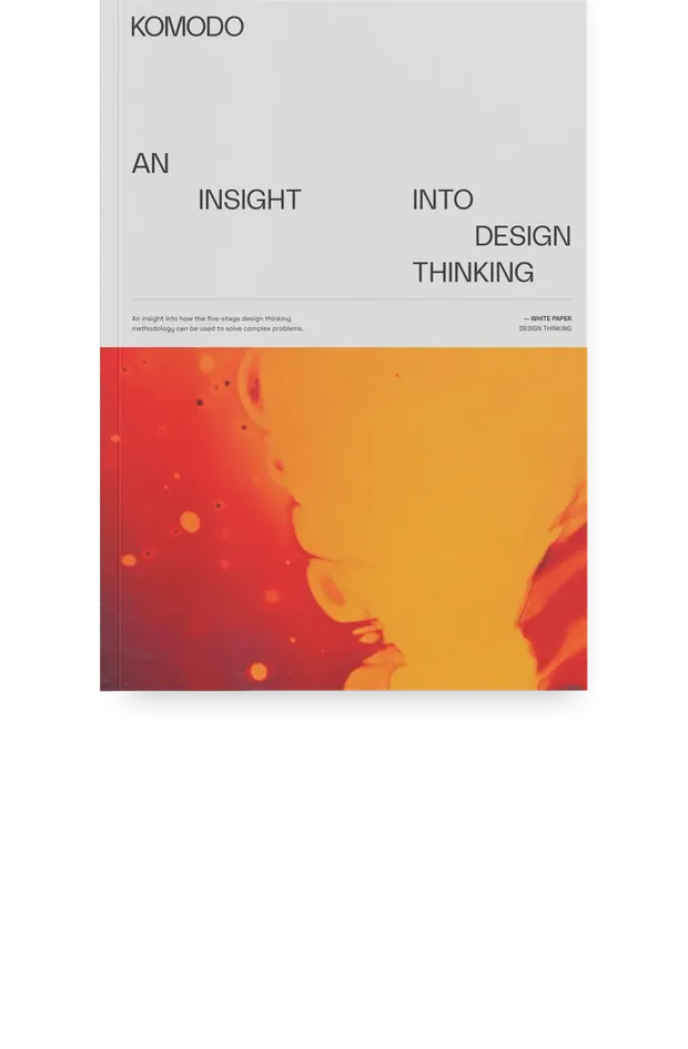Cover of the Komodo whitepaper An Insight into Design Thinking