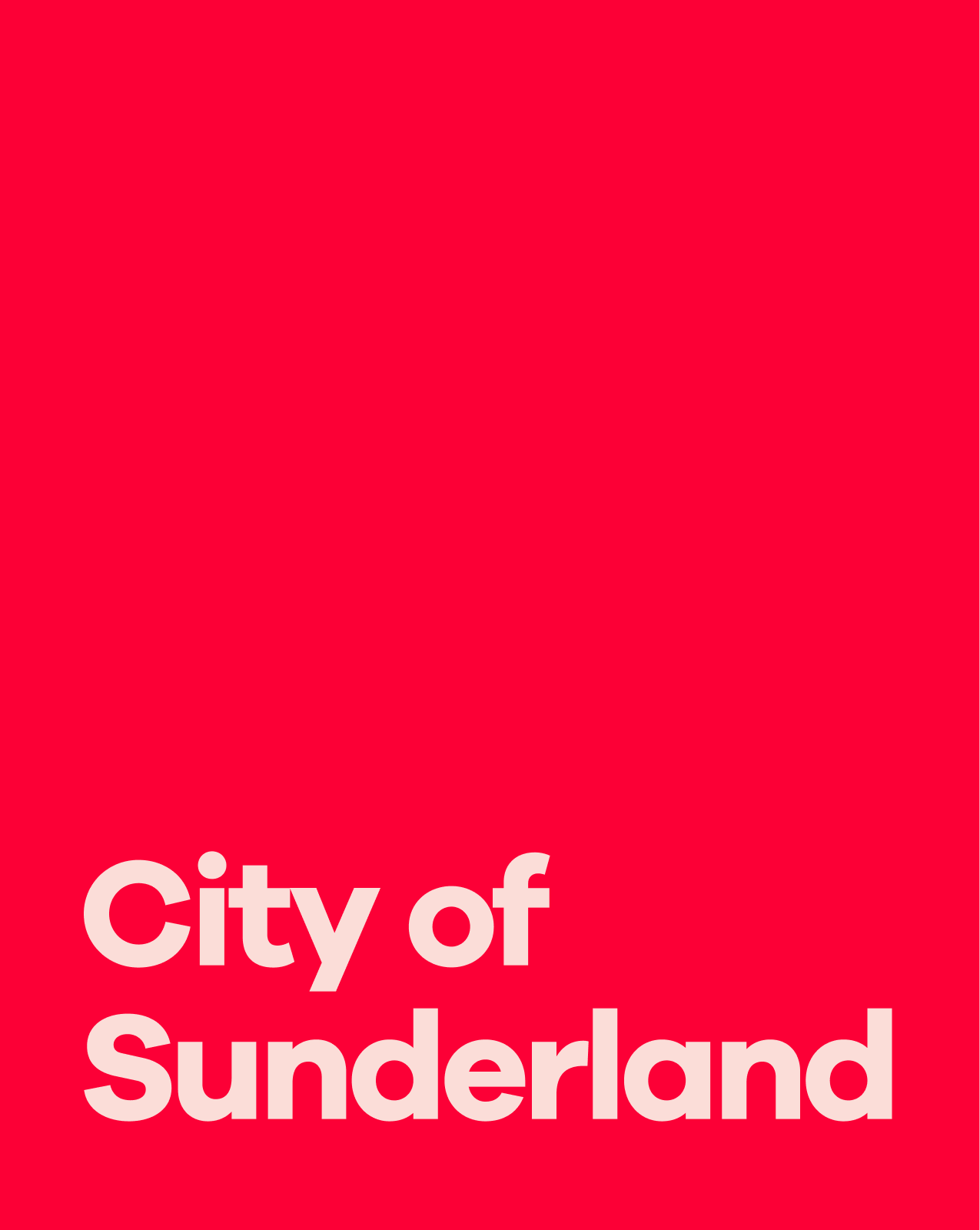 City of Sunderland brand lockup on red