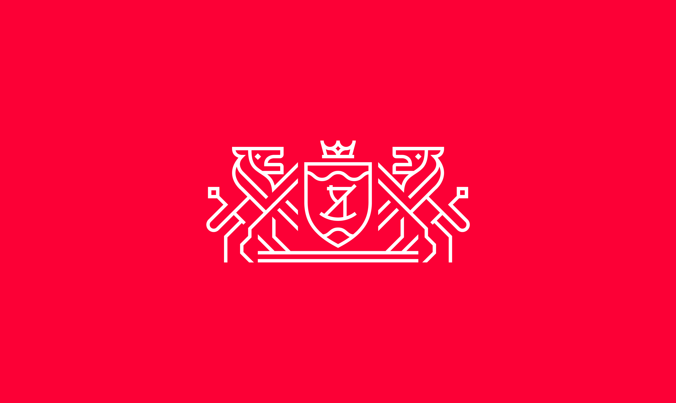The Sunderland crest drawn as a single-line illustration