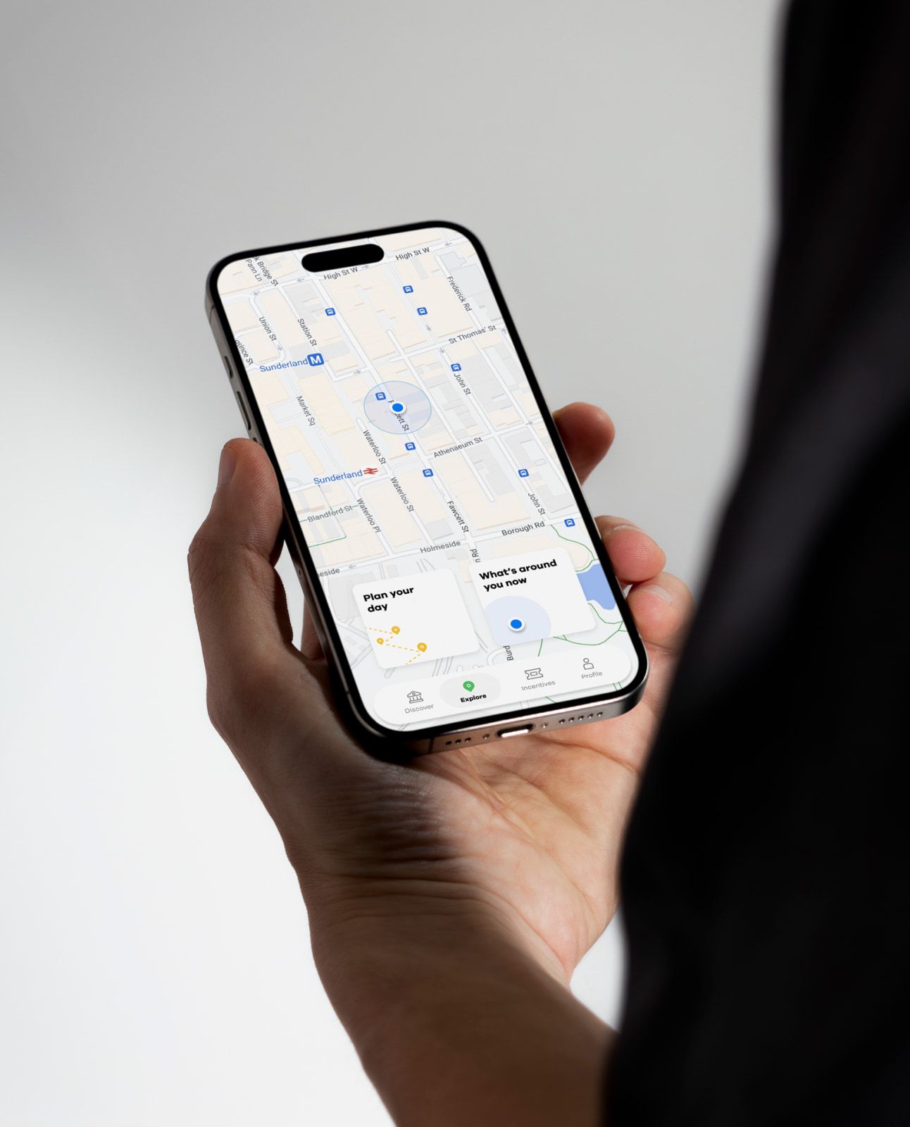 Directions on the city map in hand