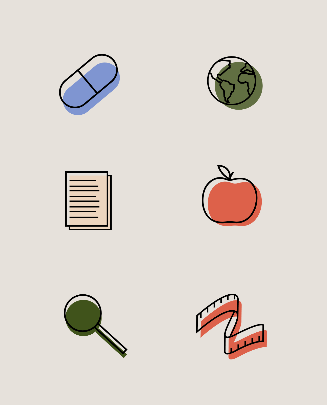 The hand-drawn icon set