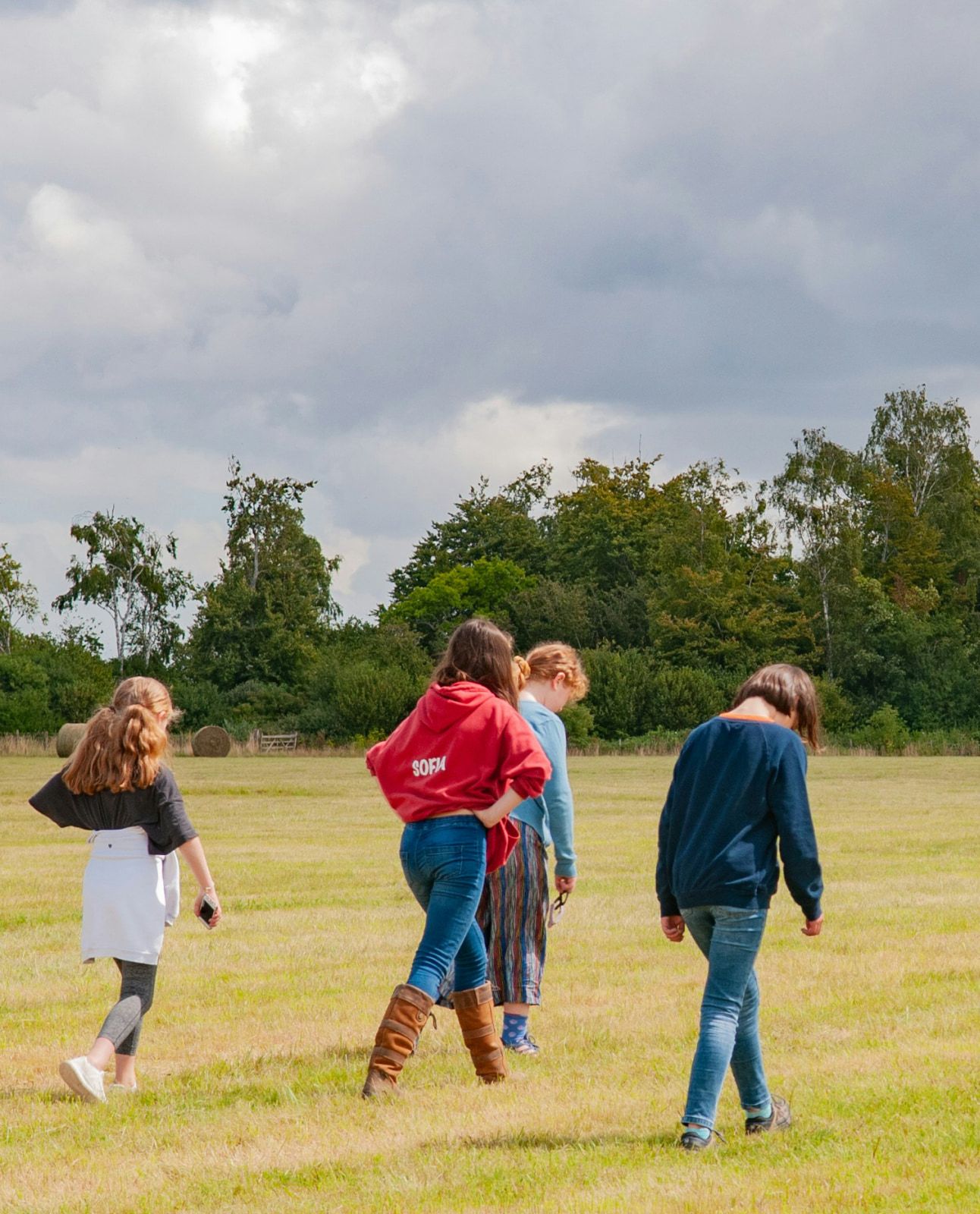 Children out walking a GoWell trail