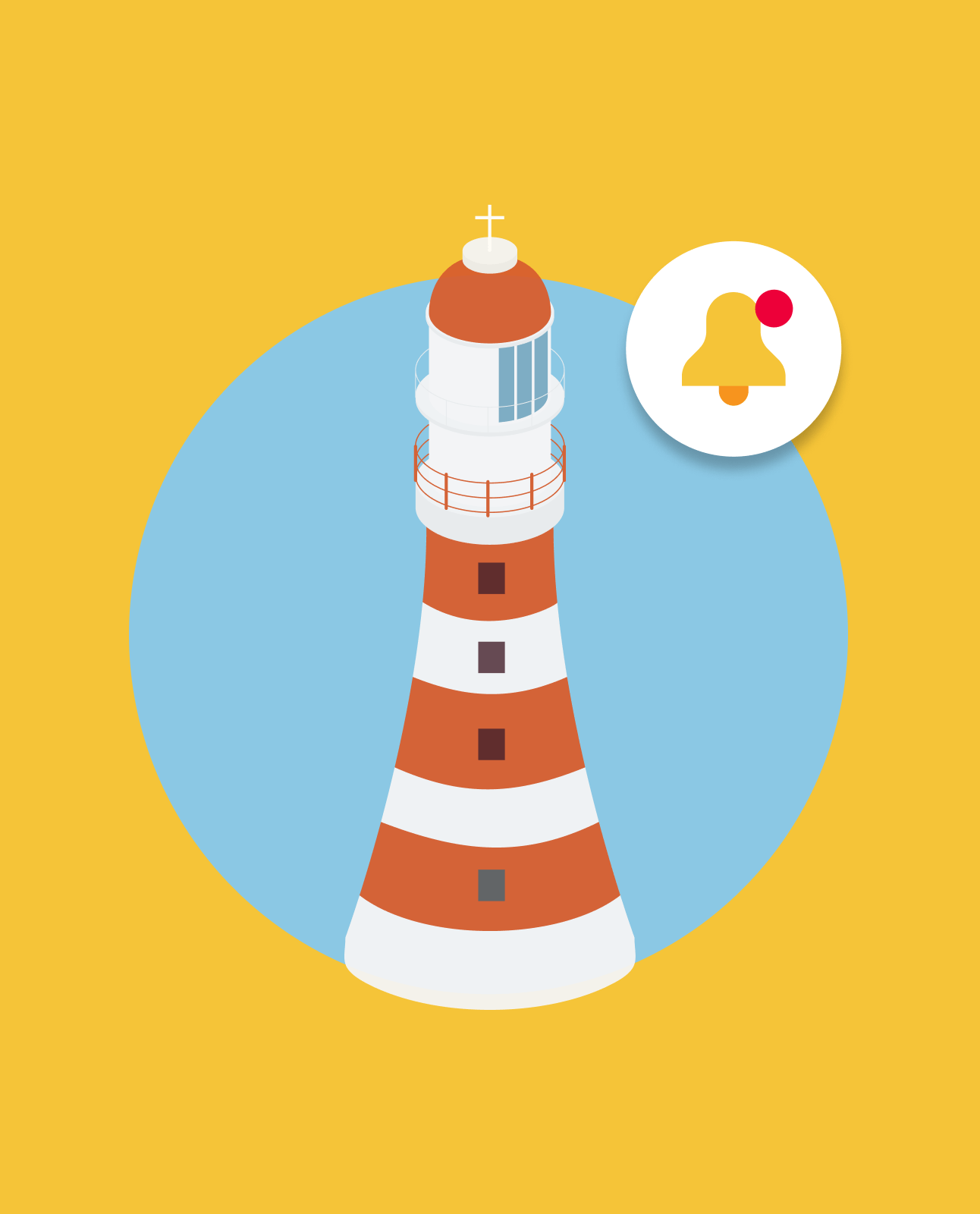 Illustrated Roker Lighthouse notification
