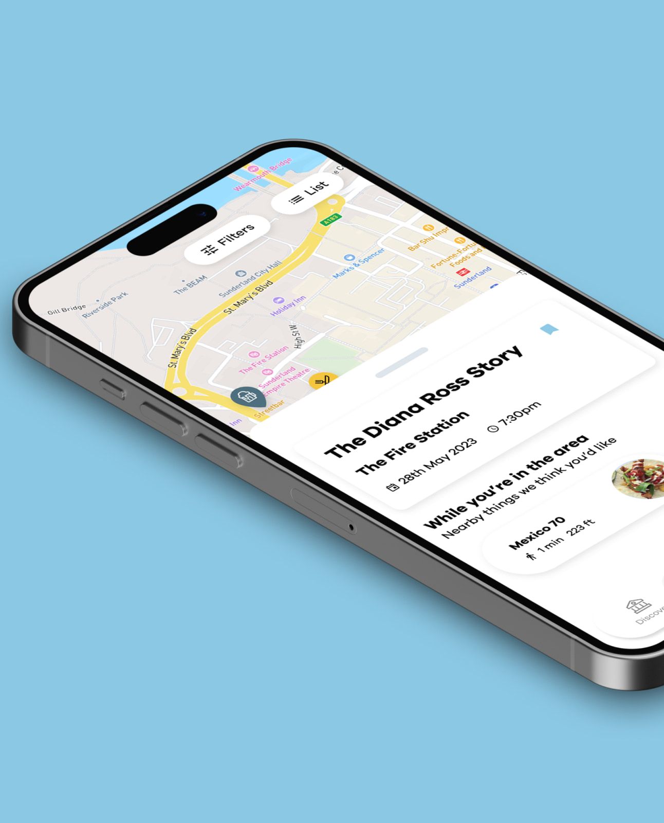 An event detail screen