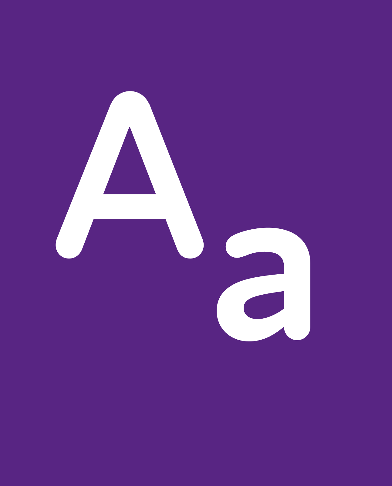 GoWell Trails typeface specimen on purple