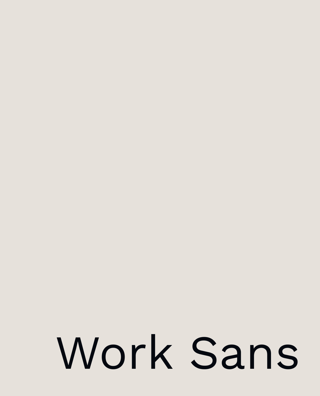 Work Sans specimen