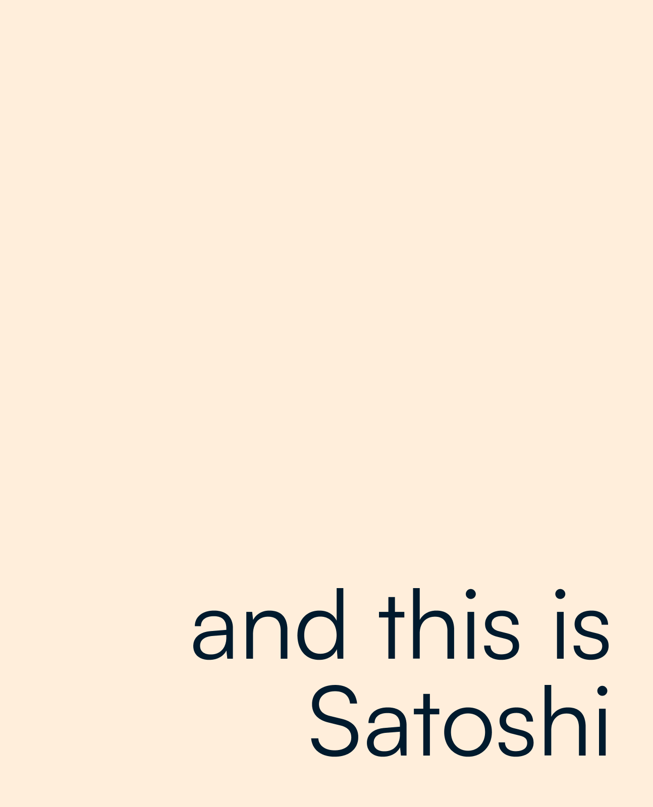 DIBI body typeface specimen: Satoshi on Antique White