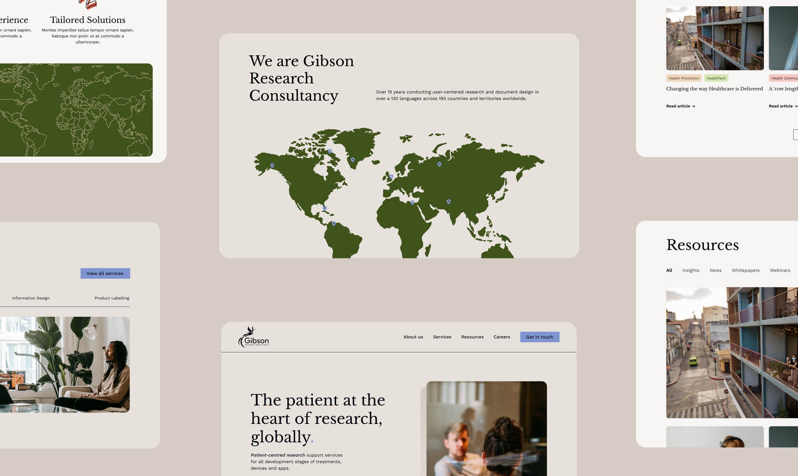 The new GRC website across pages